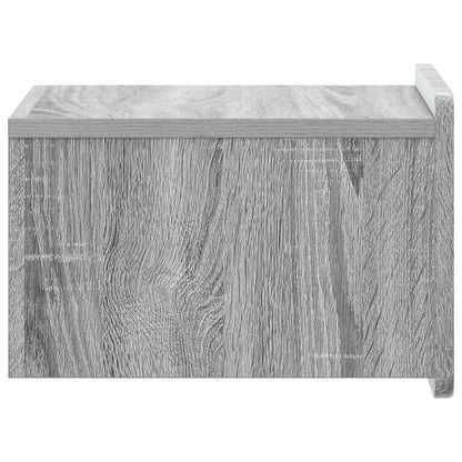 vidaXL Wall-Mounted Bedside Cabinet 2 pcs Grey Sonoma