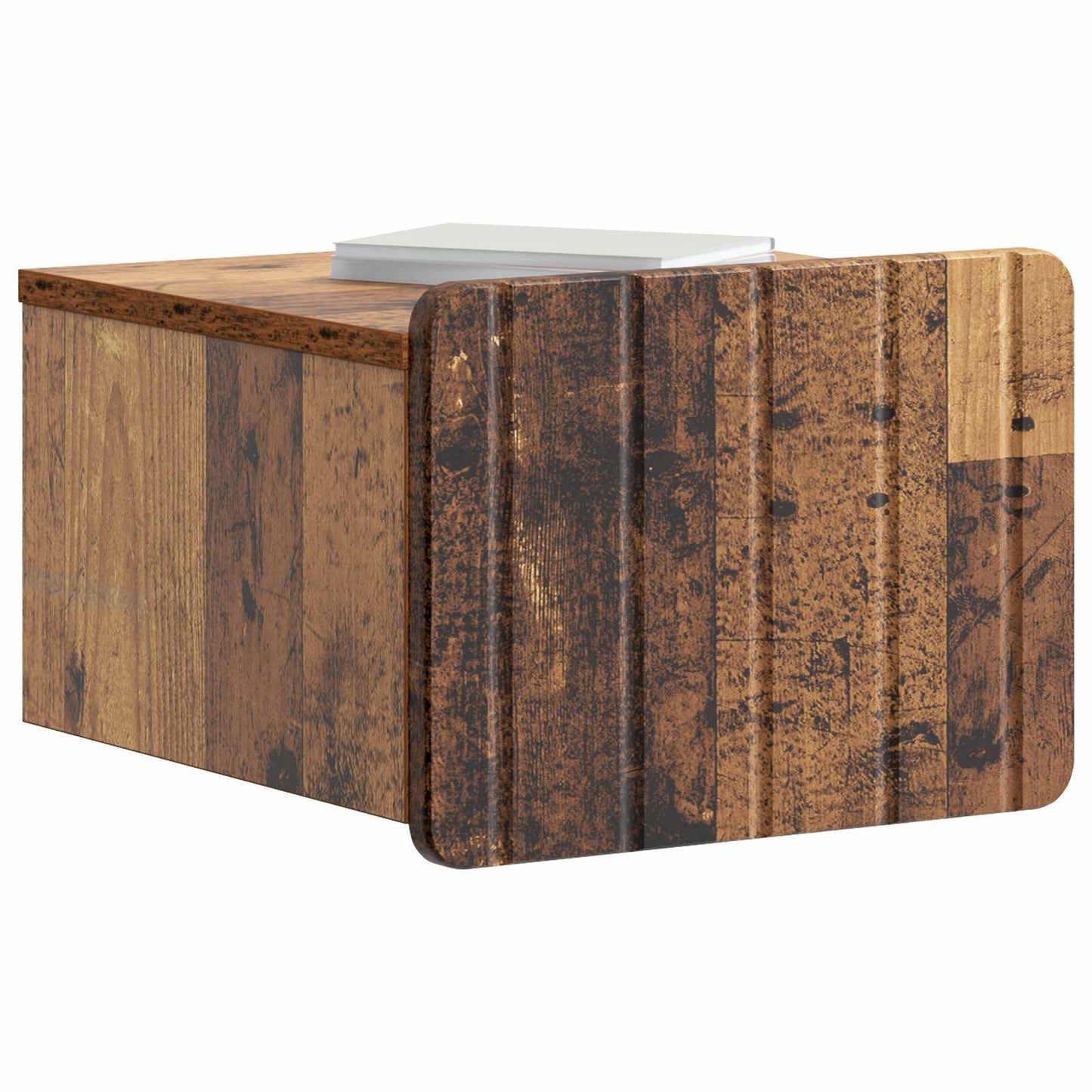 vidaXL Wall-Mounted Bedside Cabinet 2 pcs Old Wood 33 x 34.5 x 24 cm
