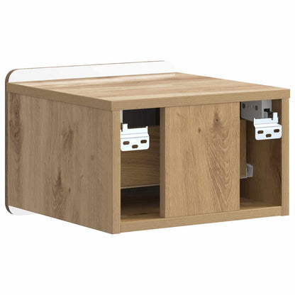 vidaXL Wall-Mounted Bedside Cabinet 2 pcs Artisan Oak