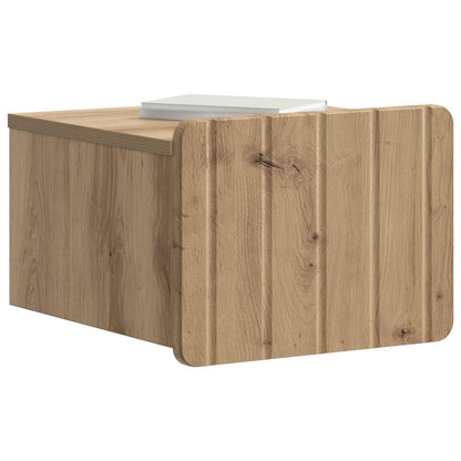 vidaXL Wall-Mounted Bedside Cabinet 2 pcs Artisan Oak