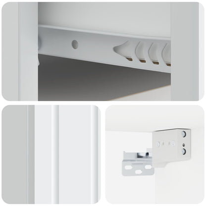 vidaXL Wall-Mounted Bedside Cabinet 2 pcs White 49 x 34.5 x 24 cm