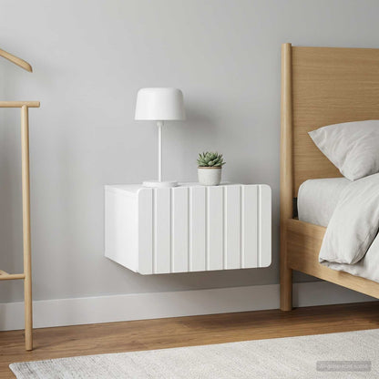 vidaXL Wall-Mounted Bedside Cabinet 2 pcs White 49 x 34.5 x 24 cm
