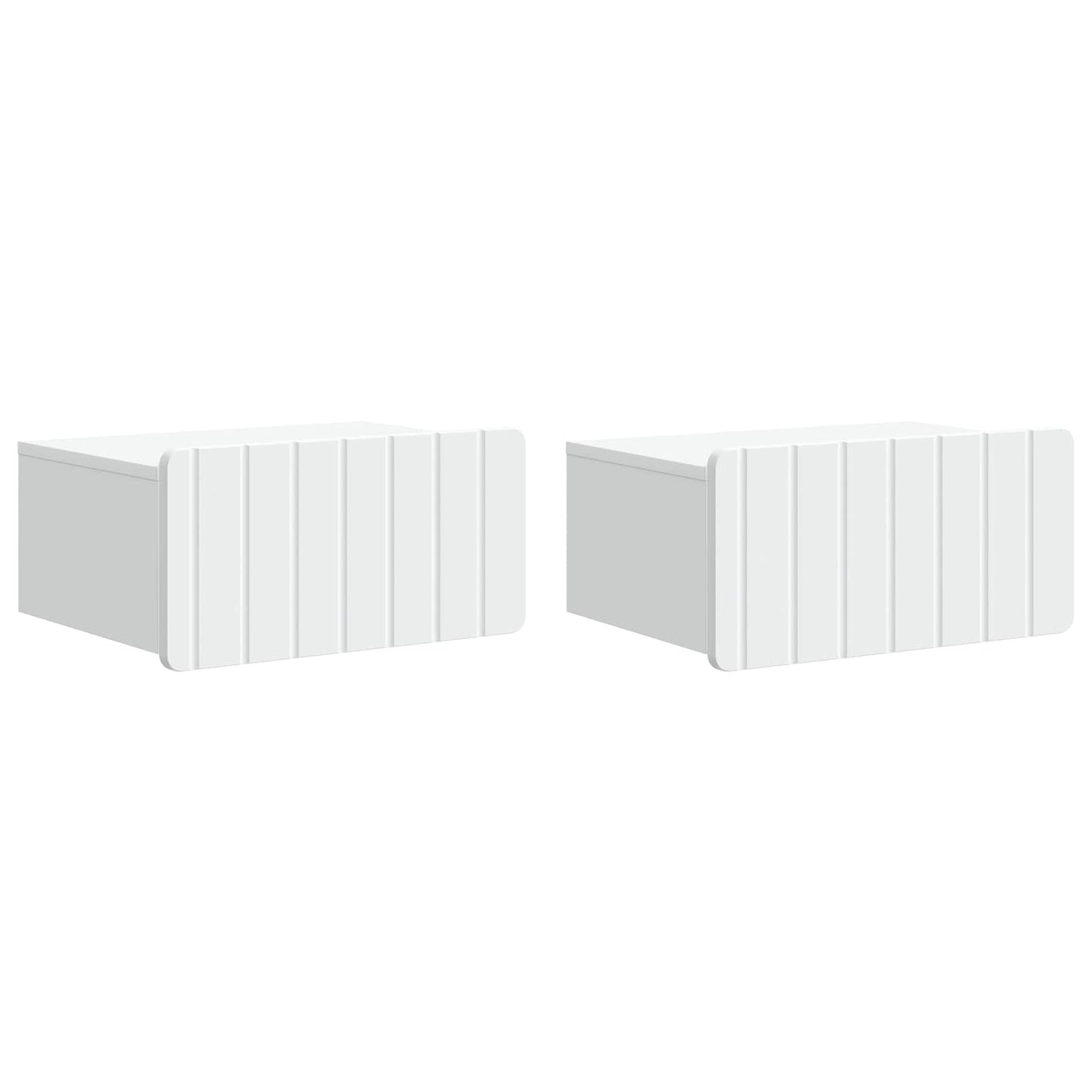 vidaXL Wall-Mounted Bedside Cabinet 2 pcs White 49 x 34.5 x 24 cm