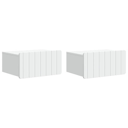 vidaXL Wall-Mounted Bedside Cabinet 2 pcs White 49 x 34.5 x 24 cm