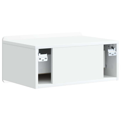 vidaXL Wall-Mounted Bedside Cabinet 2 pcs White 49 x 34.5 x 24 cm