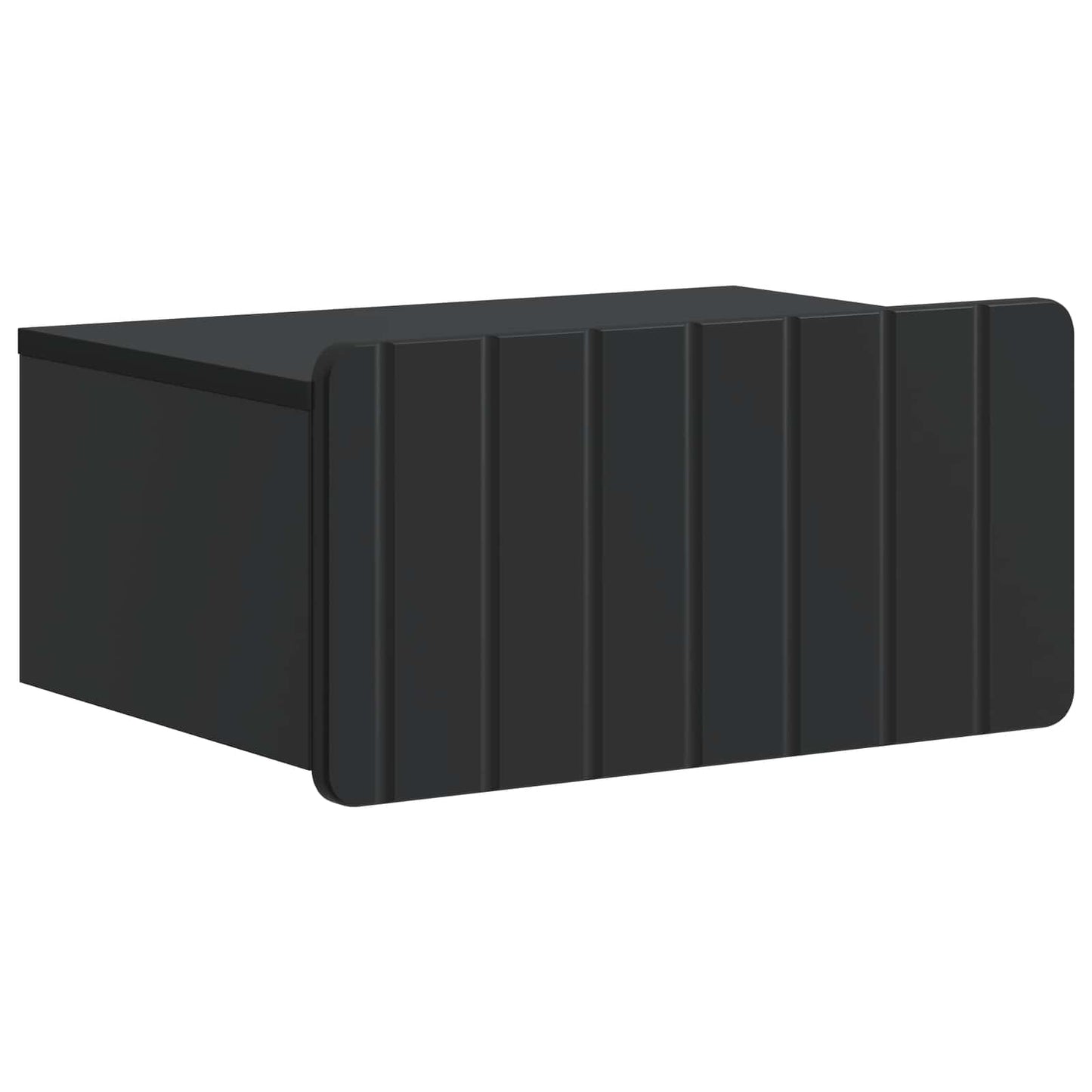 vidaXL Wall-Mounted Bedside Cabinet 2 pcs Black 49 x 34.5 x 24 cm