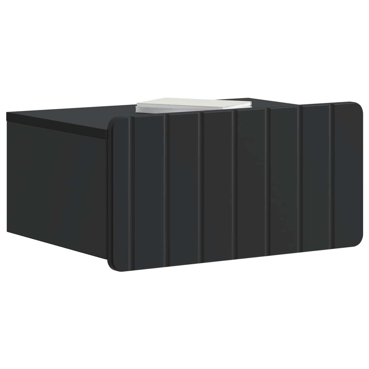 vidaXL Wall-Mounted Bedside Cabinet 2 pcs Black 49 x 34.5 x 24 cm