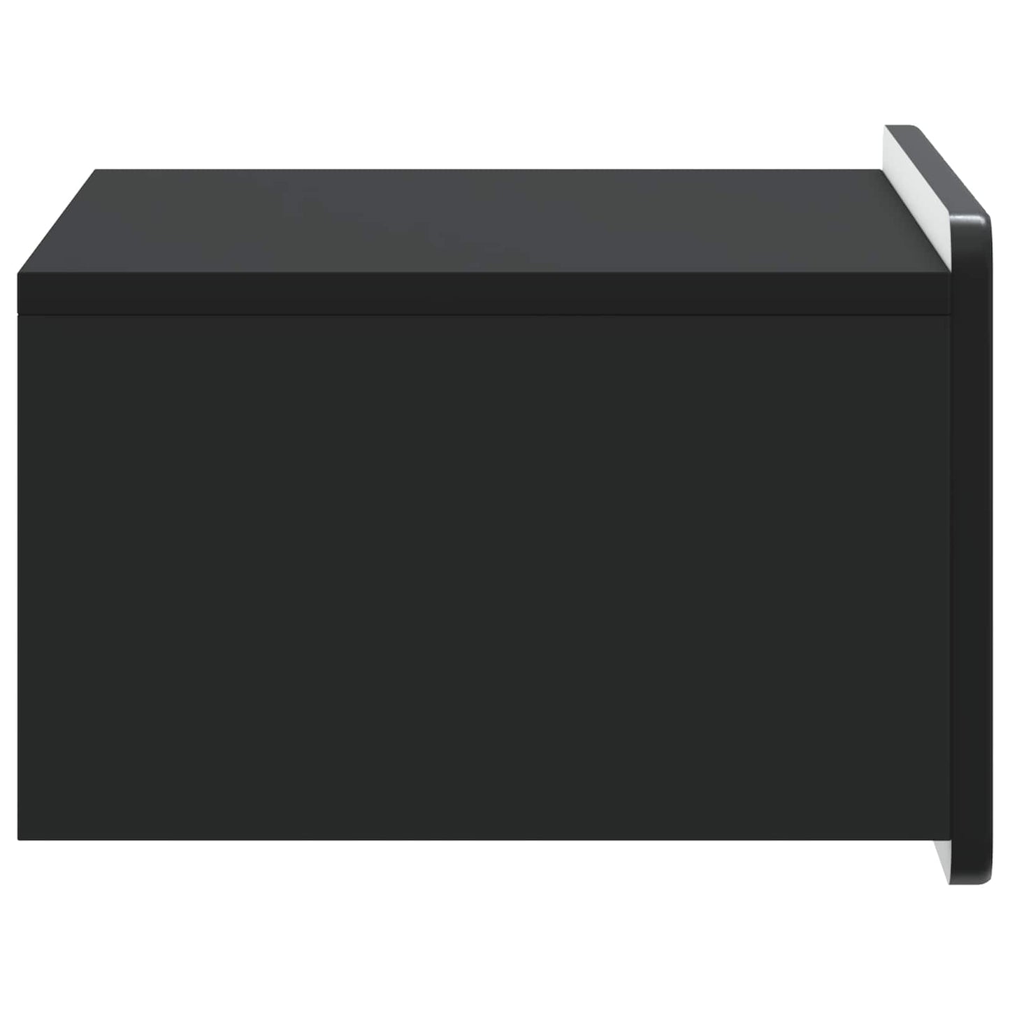 vidaXL Wall-Mounted Bedside Cabinet 2 pcs Black 49 x 34.5 x 24 cm