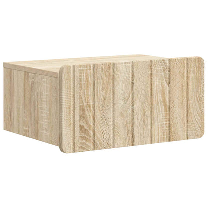 vidaXL Wall-Mounted Bedside Cabinet Sonoma Oak 49 x 34.5 x 24 cm