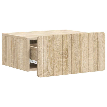 vidaXL Wall-Mounted Bedside Cabinet Sonoma Oak 49 x 34.5 x 24 cm
