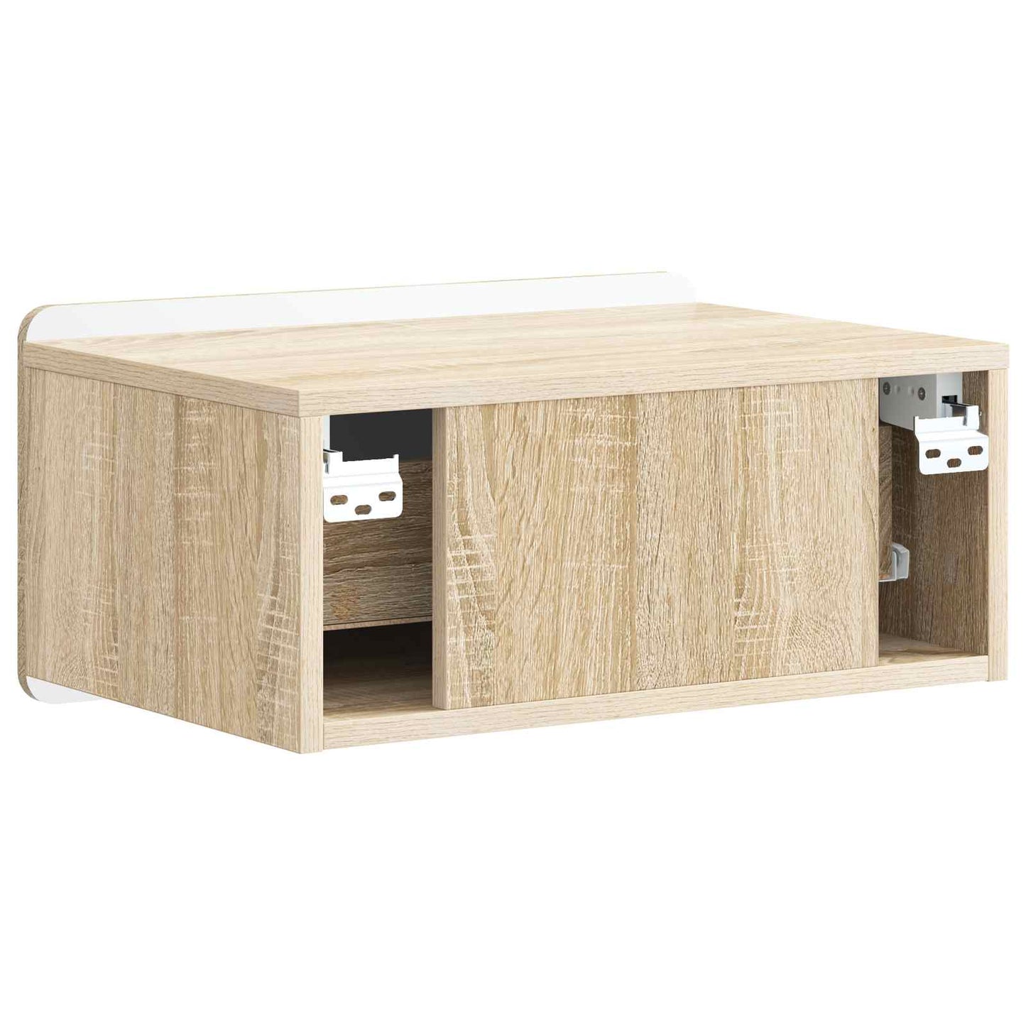 vidaXL Wall-Mounted Bedside Cabinet Sonoma Oak 49 x 34.5 x 24 cm
