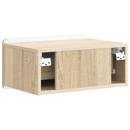 vidaXL Wall-Mounted Bedside Cabinet Sonoma Oak 49 x 34.5 x 24 cm