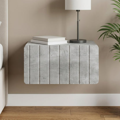 vidaXL Wall-Mounted Bedside Cabinet Concrete Grey 49 x 34.5 x 24 cm