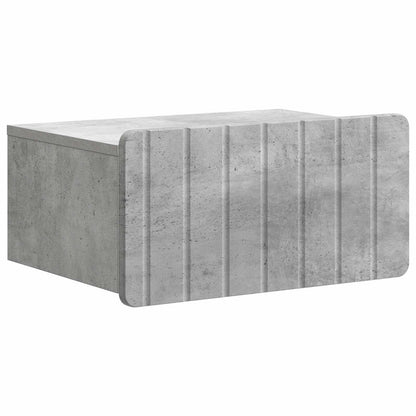 vidaXL Wall-Mounted Bedside Cabinet Concrete Grey 49 x 34.5 x 24 cm