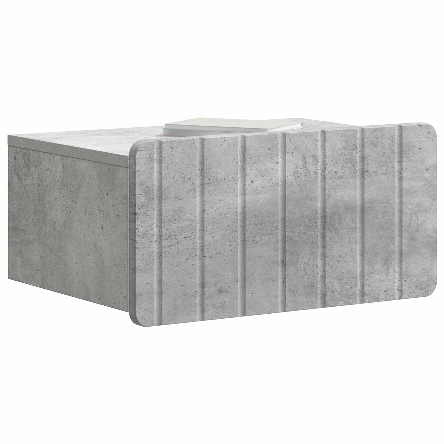 vidaXL Wall-Mounted Bedside Cabinet Concrete Grey 49 x 34.5 x 24 cm