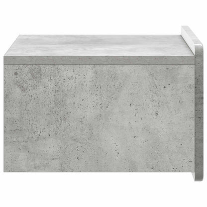 vidaXL Wall-Mounted Bedside Cabinet Concrete Grey 49 x 34.5 x 24 cm