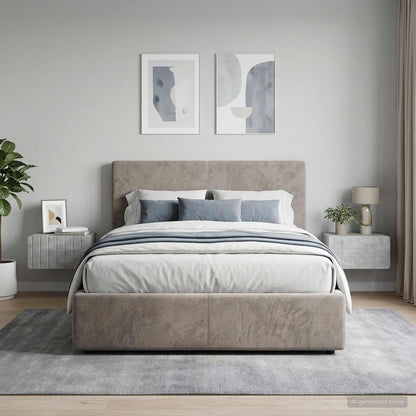 vidaXL Wall-Mounted Bedside Cabinet with Drawer 2 pcs Concrete Grey