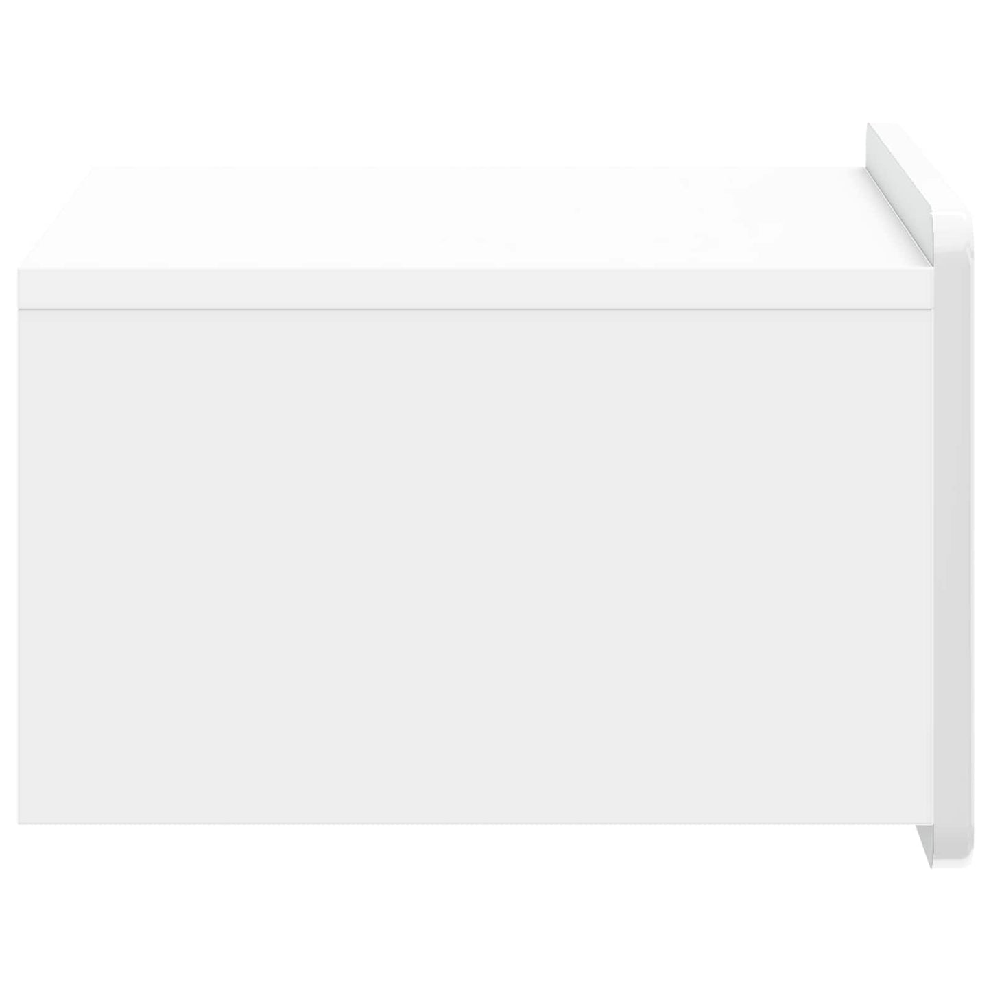 vidaXL Wall-Mounted Bedside Cabinet High Gloss White 49 x 34.5 x 24 cm