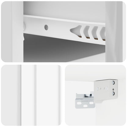 vidaXL Wall-Mounted Bedside Cabinet with Drawer 2 pcs High Gloss White