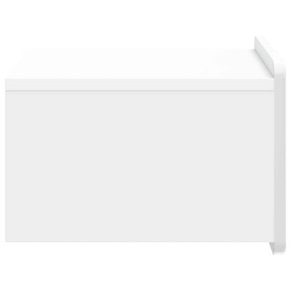 vidaXL Wall-Mounted Bedside Cabinet with Drawer 2 pcs High Gloss White