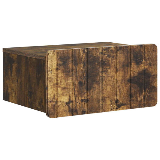 vidaXL Wall-Mounted Bedside Cabinet Smoked Oak 49 x 34.5 x 24 cm