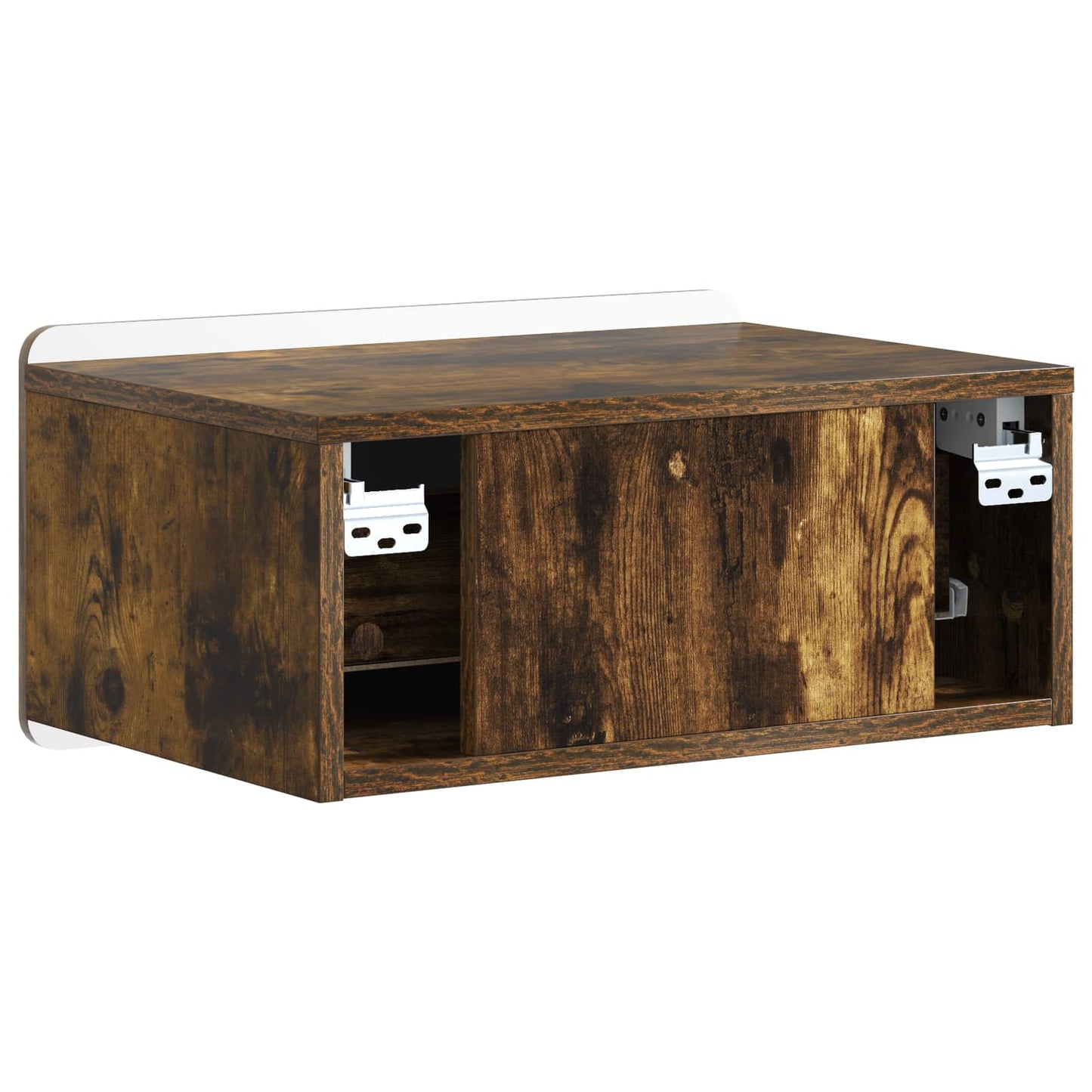 vidaXL Wall-Mounted Bedside Cabinet Smoked Oak 49 x 34.5 x 24 cm