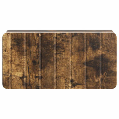 vidaXL Wall-Mounted Bedside Cabinet Smoked Oak 49 x 34.5 x 24 cm