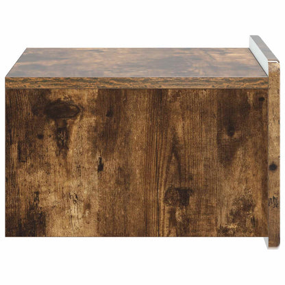 vidaXL Wall-Mounted Bedside Cabinet 2 pcs Smoked Oak 49 x 34.5 x 24 cm