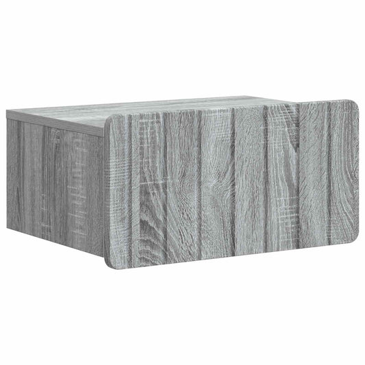 vidaXL Wall-Mounted Bedside Cabinet Grey Sonoma 49 x 34.5 x 24 cm