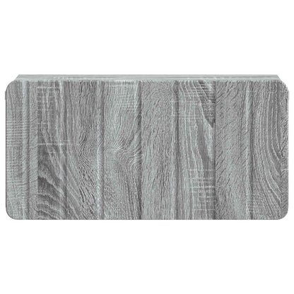 vidaXL Wall-Mounted Bedside Cabinet Grey Sonoma 49 x 34.5 x 24 cm