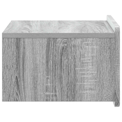 vidaXL Wall-Mounted Bedside Cabinet 2 pcs Grey Sonoma Engineered Wood
