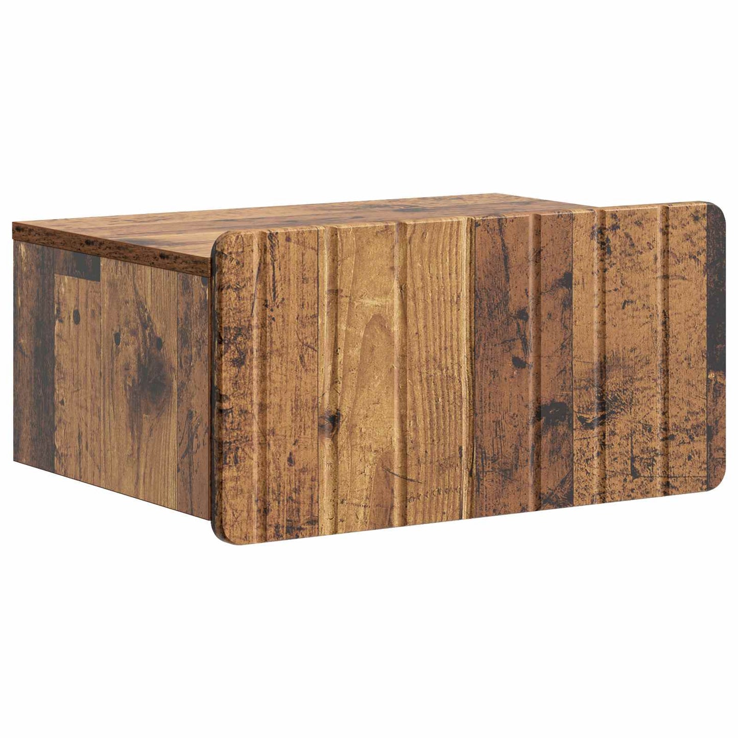 vidaXL Wall-Mounted Bedside Cabinet 2 pcs Old Wood 49 x 34.5 x 24 cm
