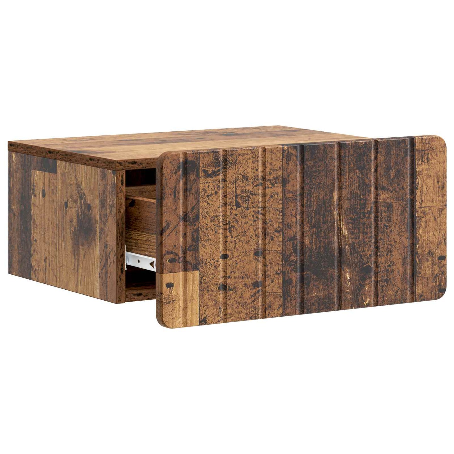 vidaXL Wall-Mounted Bedside Cabinet 2 pcs Old Wood 49 x 34.5 x 24 cm