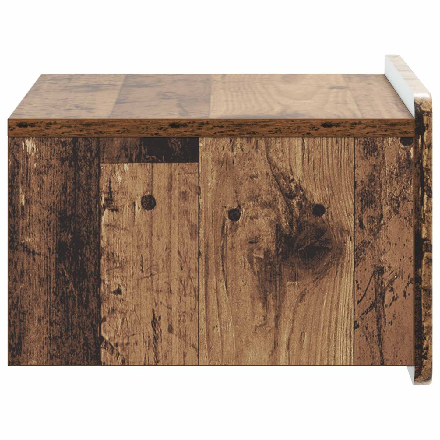 vidaXL Wall-Mounted Bedside Cabinet 2 pcs Old Wood 49 x 34.5 x 24 cm