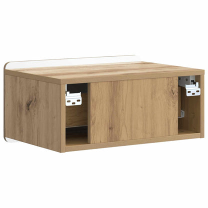 vidaXL Wall-Mounted Bedside Cabinet 2 pcs Artisan Oak