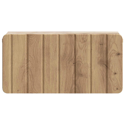 vidaXL Wall-Mounted Bedside Cabinet 2 pcs Artisan Oak