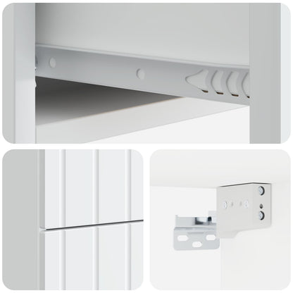 vidaXL Wall-Mounted Bedside Cabinet White 33 x 34.5 x 43 cm