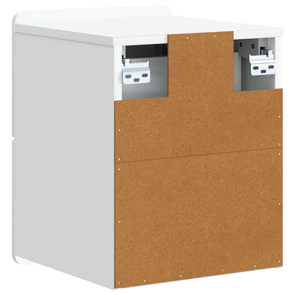 vidaXL Wall-Mounted Bedside Cabinet White 33 x 34.5 x 43 cm
