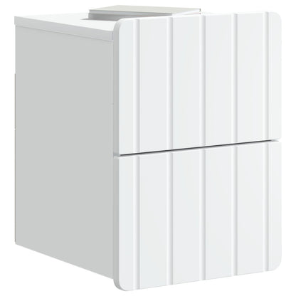 vidaXL Wall-Mounted Bedside Cabinet White 33 x 34.5 x 43 cm