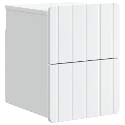 vidaXL Wall-Mounted Bedside Cabinet 2 pcs White 33 x 34.5 x 43 cm