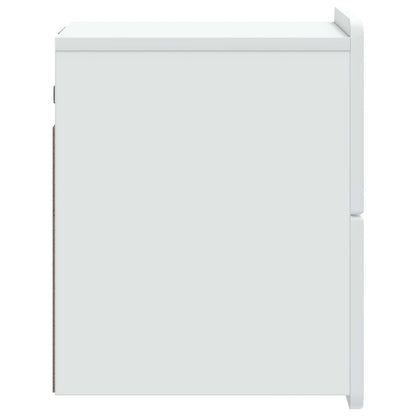 vidaXL Wall-Mounted Bedside Cabinet 2 pcs White 33 x 34.5 x 43 cm