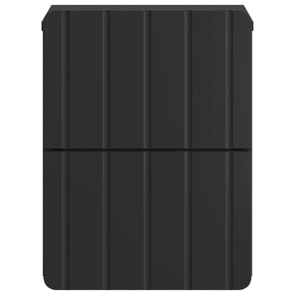 vidaXL Wall-Mounted Bedside Cabinet 2 pcs Black 33 x 34.5 x 43 cm