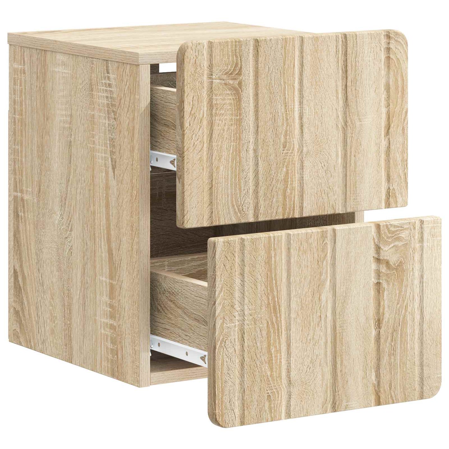 vidaXL Wall-Mounted Bedside Cabinet Sonoma Oak 33 x 34.5 x 43 cm