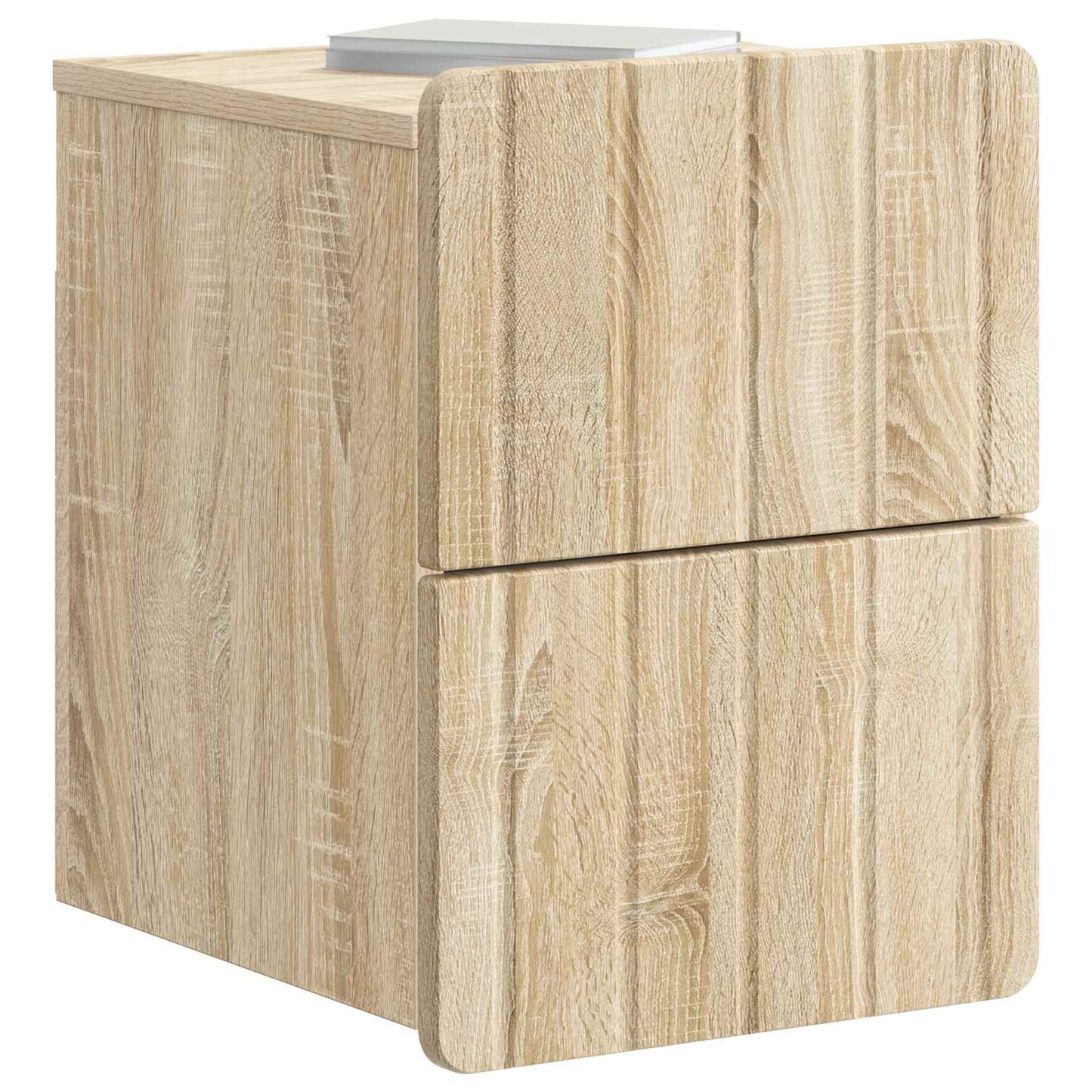 vidaXL Wall-Mounted Bedside Cabinet Sonoma Oak 33 x 34.5 x 43 cm