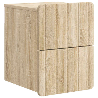 vidaXL Wall-Mounted Bedside Cabinet 2 pcs Sonoma Oak 33 x 34.5 x 43 cm