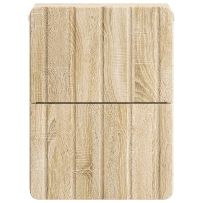 vidaXL Wall-Mounted Bedside Cabinet 2 pcs Sonoma Oak 33 x 34.5 x 43 cm