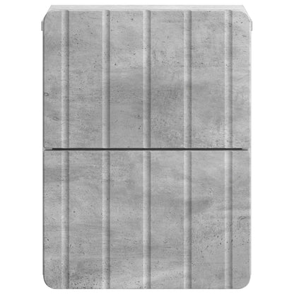 vidaXL Wall-Mounted Bedside Cabinet Concrete Grey 33 x 34.5 x 43 cm