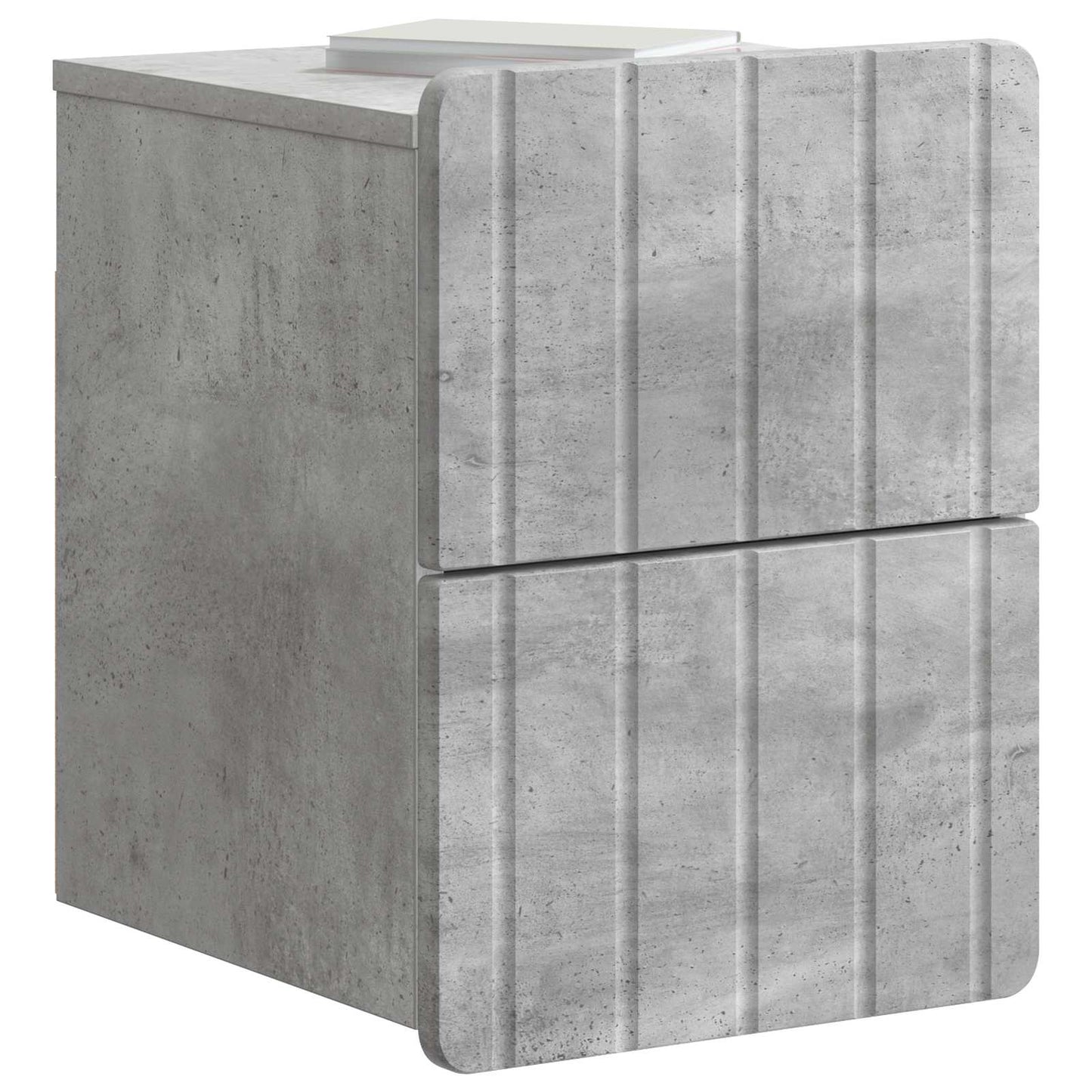 vidaXL Wall-Mounted Bedside Cabinet Concrete Grey 33 x 34.5 x 43 cm
