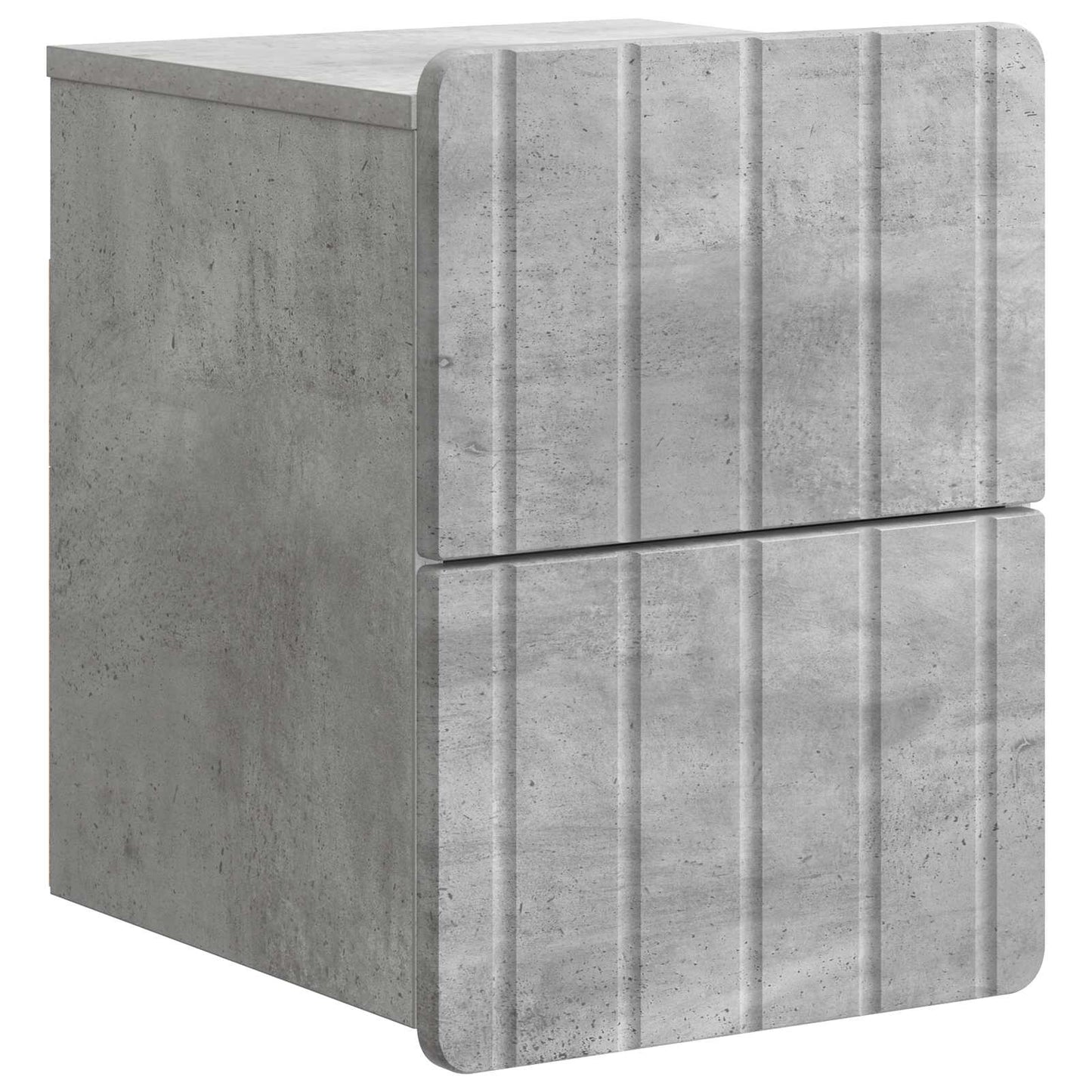 vidaXL Wall-Mounted Bedside Cabinet with Drawer 2 pcs Concrete Grey
