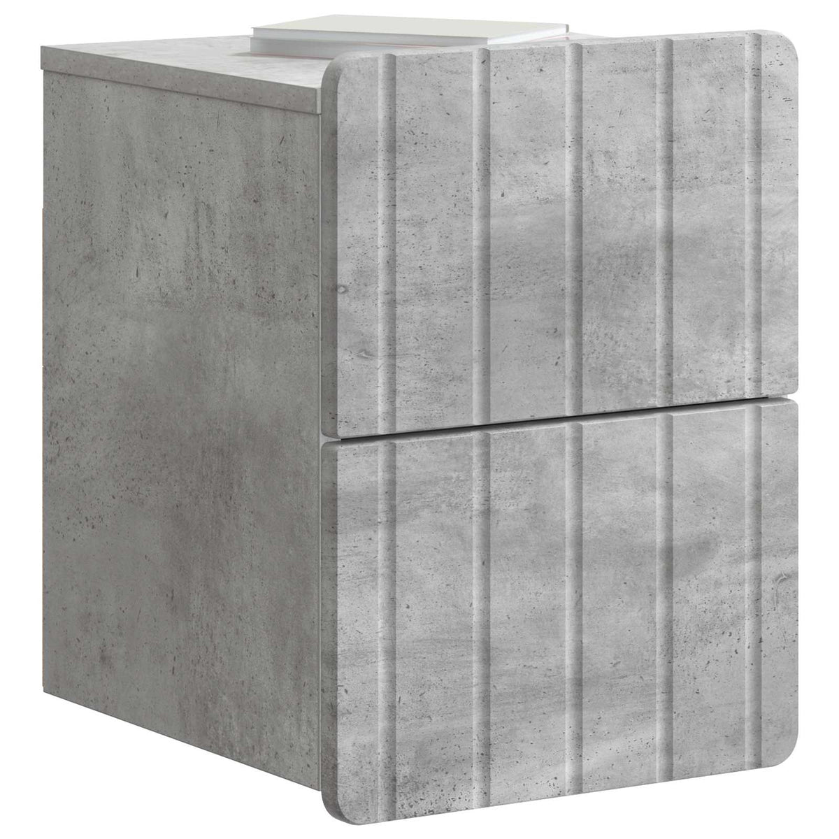 vidaXL Wall-Mounted Bedside Cabinet 2 pcs Concrete Grey